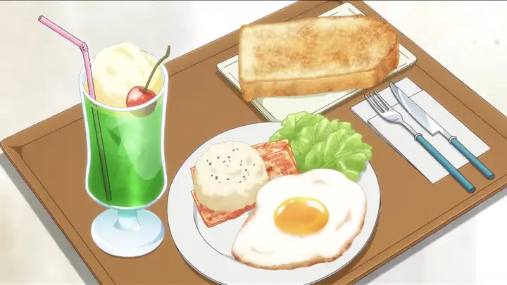 絵真さんに提供されたモーニングセット