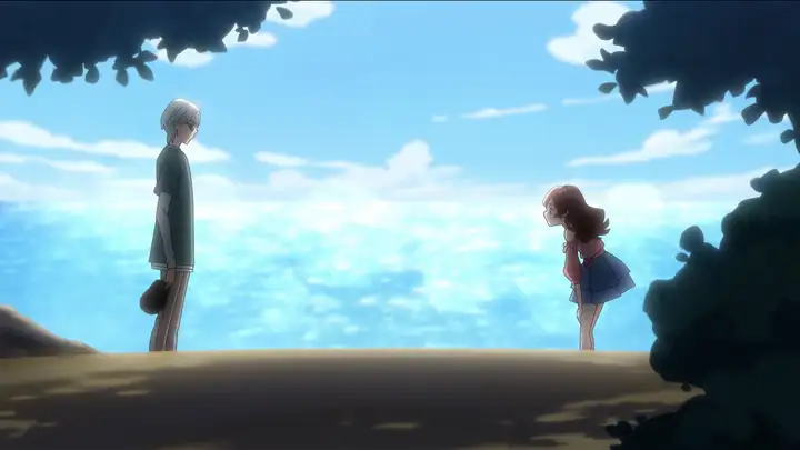 海がキラキラして逆光でなんだか良い雰囲気のカット