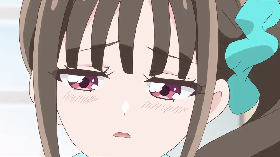 照れるような困惑するようなまゆ