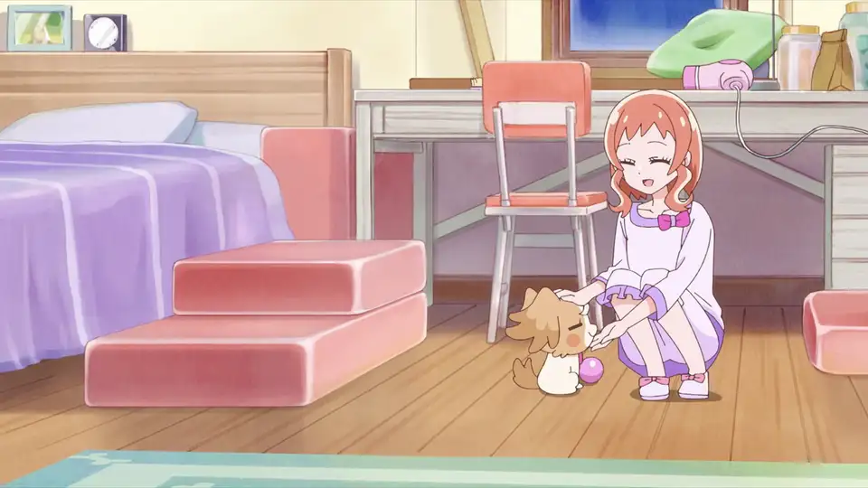 ボールを取ってきて褒められるこむぎ