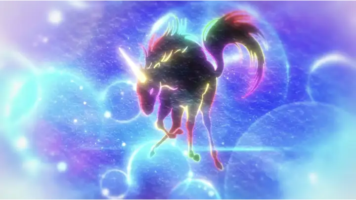 鏡石を与えたユニコーンの姿の神様